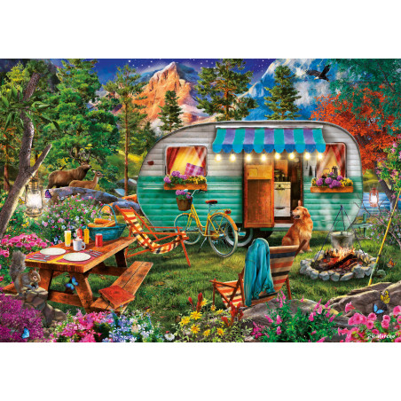 Schmidt Spiele Puzzle Camper-Romantik | 500 Teile | Hohe Qualität | Entspannender Zeitvertreib