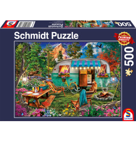 Schmidt Spiele Puzzle Camper-Romantik | 500 Teile | Hohe Qualität | Entspannender Zeitvertreib