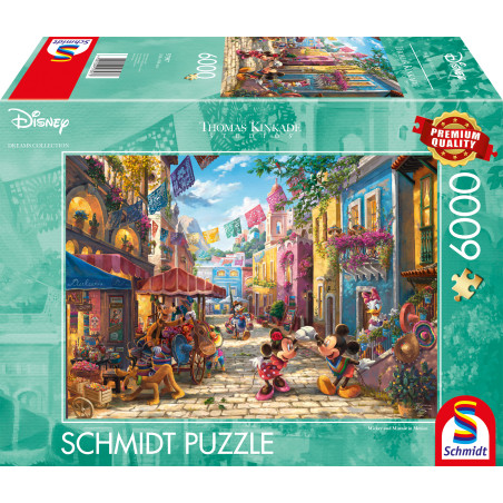 Schmidt Spiele Puzzle Thomas Kinkade Disney Mickey & Minnie in Mexiko – 6000 Teile