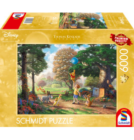 Schmidt Spiele Thomas Kinkade Disney Winnie Pooh II Puzzle 6000 Teile – Zauberhafte Szene für Puzzlefans ab 12 J.