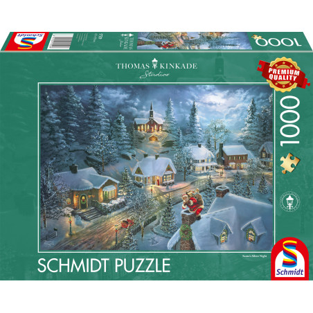 Selecta Puzzle 'Santas Silent Night' Thomas Kinkade | 1000 Teile | Weihnachtlich | 4001504575298