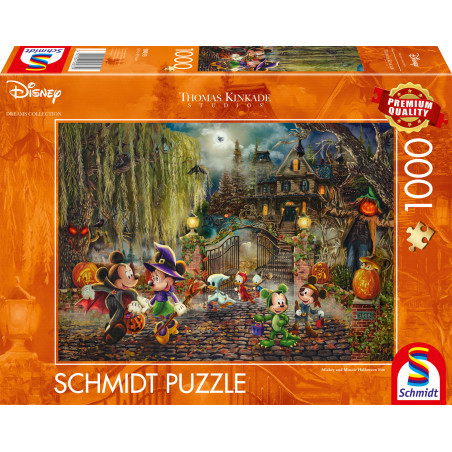 Schmidt Spiele Puzzle Disney Mickey & Minnie Halloween – 1000 Teile | Premium Motiv