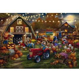 Schmidt Spiele – Kinkade Disney: Mickey & Minnie Pumpkin Festival 1000-Teile Puzzle (ab 8 J.)