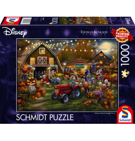 Schmidt Spiele – Kinkade Disney: Mickey & Minnie Pumpkin Festival 1000-Teile Puzzle (ab 8 J.)