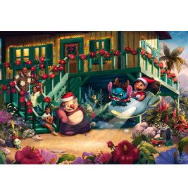 Selecta Puzzle Thomas Kinkade Disney: Lilo & Stitch Aloha Christmas – 1000 Teile (58049)
