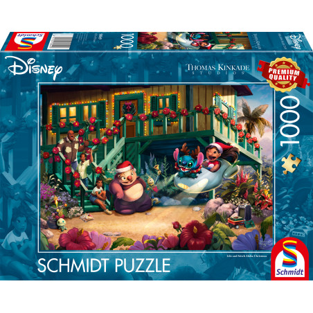 Selecta Puzzle Thomas Kinkade Disney: Lilo & Stitch Aloha Christmas – 1000 Teile (58049)