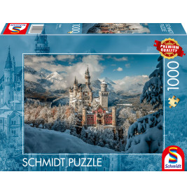 Selecta Puzzle Winterliches Schloss Neuschwanstein 1000 Teile – Märchenhafte Winterwelt!