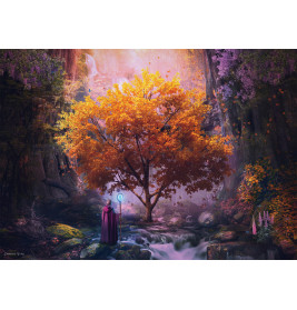 SCHMIDT Spiele Puzzle Waldeszauber 1000 Teile - Magier & Goldener Baum