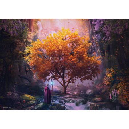 SCHMIDT Spiele Puzzle Waldeszauber 1000 Teile - Magier & Goldener Baum