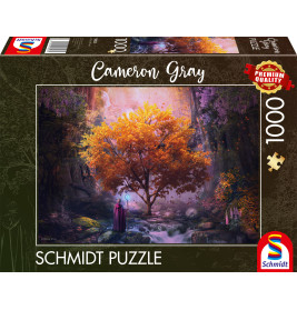 SCHMIDT Spiele Puzzle Waldeszauber 1000 Teile - Magier & Goldener Baum