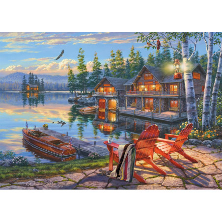 Schmidt Spiele Puzzle 'Loon Lake' von Darrel Bush – 1000 Premium-Teile