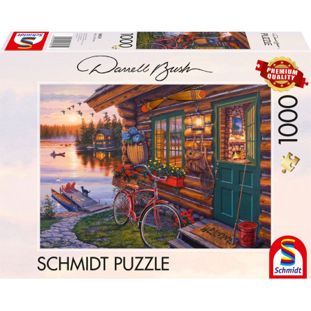 Schmidt Spiele Puzzle 'Seehütte mit Fahrrad' von Darrel Bush 1000 Teile (58531)