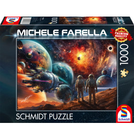Schmidt Spiele Puzzle: M. Farella Kosmische Farbenpracht – Reise ins Weltall (1000 Teile) | Online