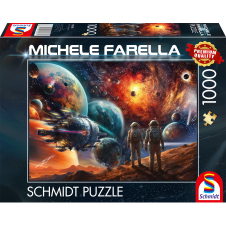 Schmidt Spiele Puzzle: M. Farella Kosmische Farbenpracht – Reise ins Weltall (1000 Teile) | Online