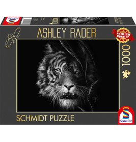 Schmidt Spiele PU1000 T.A. Rader Tiger Wildnis Puzzle 1000 Teile | Schwarz-Weiß