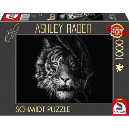 Schmidt Spiele PU1000 T.A. Rader Tiger Wildnis Puzzle 1000 Teile | Schwarz-Weiß