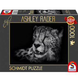 Schmidt Spiele Puzzle 1000 Teile: Gepard Schwarz-Weiß – Schnelligkeit & Anmut | 58542