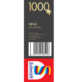 Schmidt Spiele Puzzle 1000 Teile: Gepard Schwarz-Weiß – Schnelligkeit & Anmut | 58542