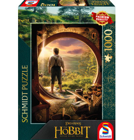 Schmidt Spiele Der Hobbit: Leaving Bag End Puzzle – 1000 Teile Mittelerde für Tolkien-Liebhaber ab 12 J.