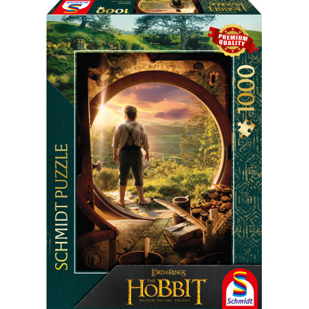 Schmidt Spiele Der Hobbit: Leaving Bag End Puzzle – 1000 Teile Mittelerde für Tolkien-Liebhaber ab 12 J.