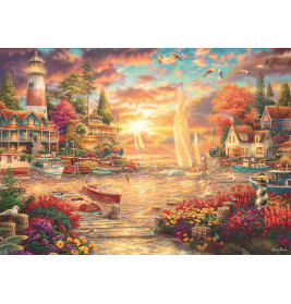 Schmidt Spiele Puzzle C.Pinson Morgenstille am See – 1000 Teile