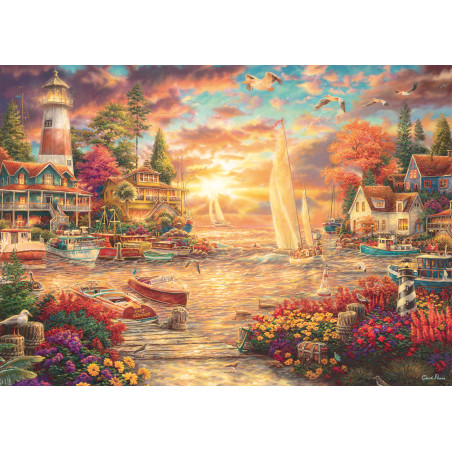 Schmidt Spiele Puzzle C.Pinson Morgenstille am See – 1000 Teile