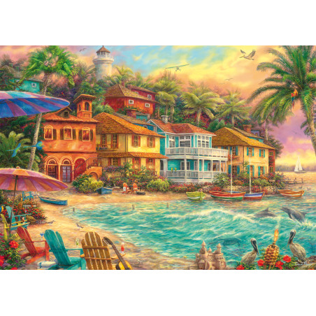 Selecta Puzzle C. Pinson Inselzeit 1000 Teile – Idyllische Landschaft