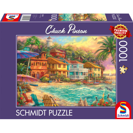 Selecta Puzzle C. Pinson Inselzeit 1000 Teile – Idyllische Landschaft