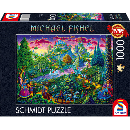 Selecta Puzzle 1000 Teile M. Fishel: Fantastische Märchenwelt – Magische Reise erleben!