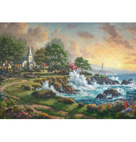 Selecta Puzzle 'Kleinod am Meer' Thomas Kinkade | 1000 Teile | Küstenlandschaft | 4001504586287