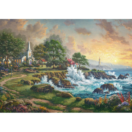Selecta Puzzle 'Kleinod am Meer' Thomas Kinkade | 1000 Teile | Küstenlandschaft | 4001504586287