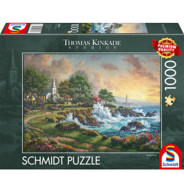Selecta Puzzle 'Kleinod am Meer' Thomas Kinkade | 1000 Teile | Küstenlandschaft | 4001504586287