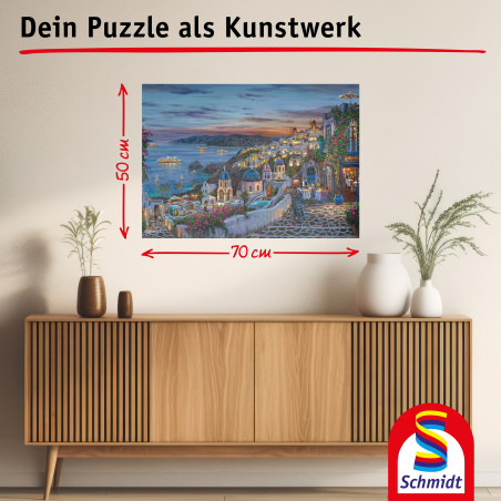 Selecta Puzzle R. Finale 1000 Teile: Santorini Sonnenuntergang – Magische Momente!