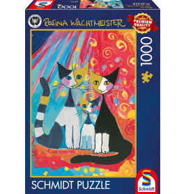 Selecta Puzzle Rosina Wachtmeister 'Glückliche Katze' – Farbenfrohes Katzenmotiv 1000 Teile