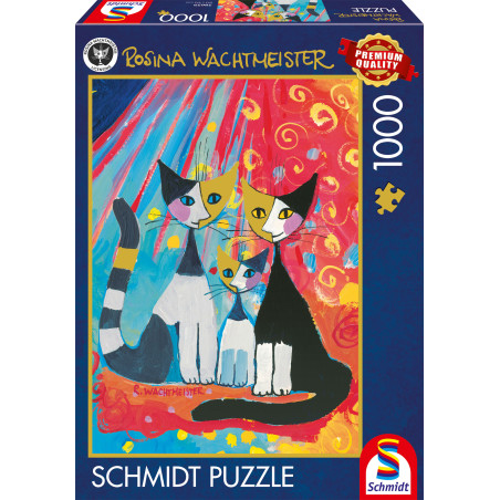 Selecta Puzzle Rosina Wachtmeister 'Glückliche Katze' – Farbenfrohes Katzenmotiv 1000 Teile