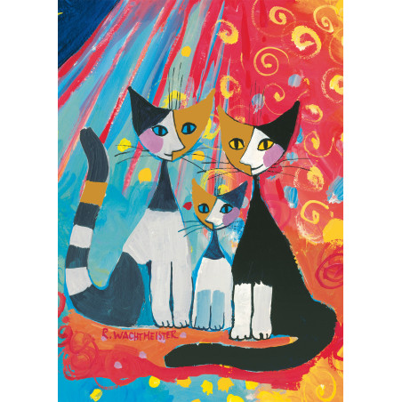 Selecta Puzzle Rosina Wachtmeister 'Glückliche Katze' – Farbenfrohes Katzenmotiv 1000 Teile