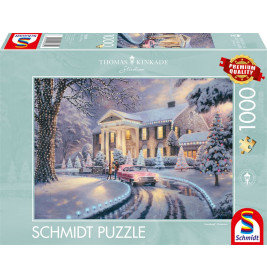 Schmidt Spiele Thomas Kinkade Puzzle Graceland Christmas 1000 Teile (58781)
