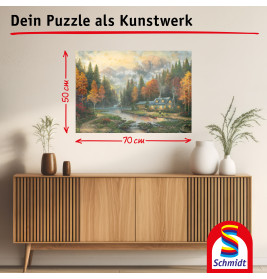 Selecta Puzzle 1000 Teile: Herbstabend am See – Malerische Stimmung genießen!
