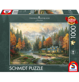 Selecta Puzzle 1000 Teile: Herbstabend am See – Malerische Stimmung genießen!