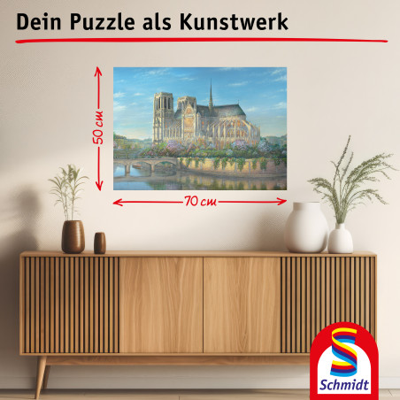 Selecta Puzzle 1000 Teile: Notre Dame Paris – Majestätische Kathedrale bauen!
