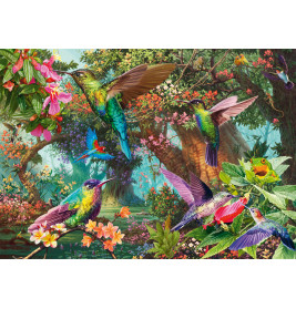 Selecta Puzzle: Farbenspiel der Kolibris – 1000 Teile Puzzle für Natur- & Tiermotiv-Liebhaber