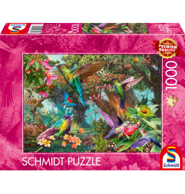 Selecta Puzzle: Farbenspiel der Kolibris – 1000 Teile Puzzle für Natur- & Tiermotiv-Liebhaber