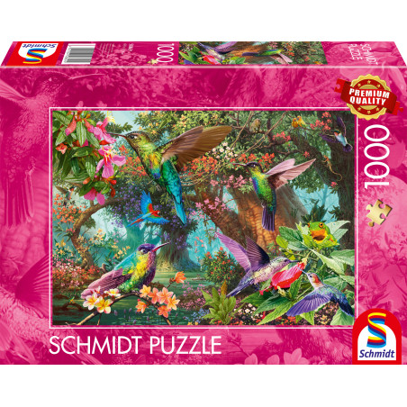 Selecta Puzzle: Farbenspiel der Kolibris – 1000 Teile Puzzle für Natur- & Tiermotiv-Liebhaber