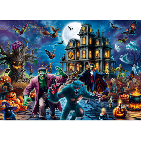 Selecta Puzzle Halloween-Nacht 1000 Teile – Mystisches Motiv für Erwachsene ab 12 Jahren
