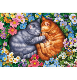 Selecta Puzzle 'Schlafende Samtpfoten' – 1000 Teile mit niedlichem Katzenmotiv (58875)