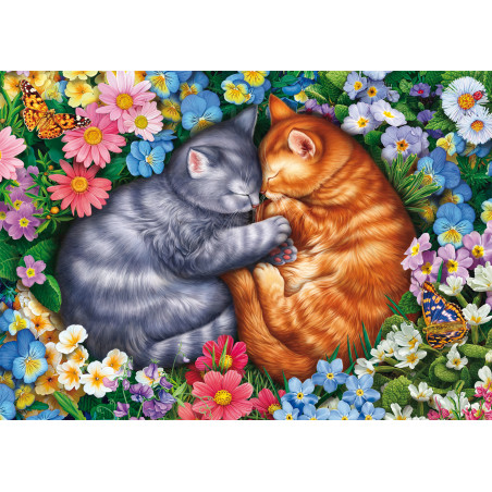 Selecta Puzzle 'Schlafende Samtpfoten' – 1000 Teile mit niedlichem Katzenmotiv (58875)