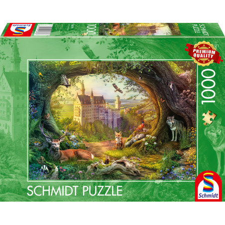 Selecta Puzzle Märchenschloss im Waldzauber 1000 Teile – Fantasie-Motiv für Erwachsene ab 12 Jahren