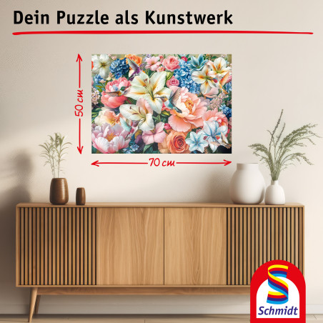 Selecta Puzzle 'Blumen in Pastell' – Blütenpracht & Harmonie 1000 Teile