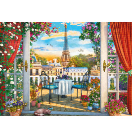 Schmidt Spiele Puzzle Terrasse in Paris 1000 Teile – Entspannung & detailreiches Motiv
