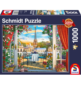 Schmidt Spiele Puzzle Terrasse in Paris 1000 Teile – Entspannung & detailreiches Motiv